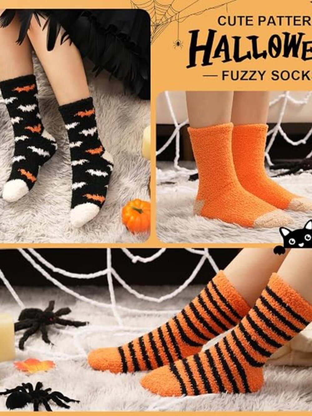 floconssy Fuzzy Socks for Women, Fall Fluffy Slipper Socks, Cozy Home Socks - Picture 5 of 6